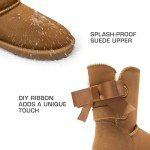 Cozy Faux Fur Bow Winter Boots for Women