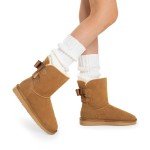 Cozy Faux Fur Bow Winter Boots for Women