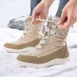 Warm Waterproof Mid Calf Winter Boots for Women