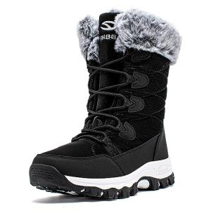 HOBIBEAR Women's Lightweight Faux Fur Snow Boots