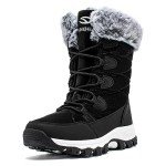 HOBIBEAR Women's Lightweight Faux Fur Snow Boots