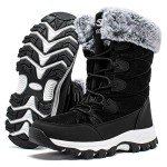 HOBIBEAR Women's Lightweight Faux Fur Snow Boots