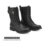 DREAM PAIRS Women's Faux Fur-Lined Combat Boots