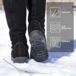Warm Waterproof Winter Boots for Women, Black Size 9
