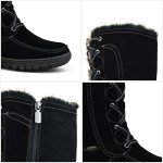 Warm Waterproof Winter Boots for Women, Black Size 9