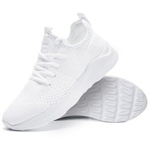 Lightweight Breathable Women’s Running Sneakers - White