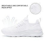 Lightweight Breathable Women’s Running Sneakers - White