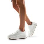 DREAM PAIRS Women's Chunky Platform Sneakers - White