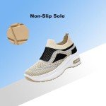 Sunnysweet Women’s Lightweight Beige Slip-On Loafers