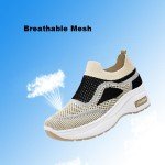 Sunnysweet Women’s Lightweight Beige Slip-On Loafers