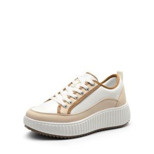 DREAM PAIRS Women's Chunky Platform Sneakers - Brown/White
