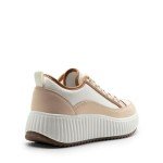 DREAM PAIRS Women's Chunky Platform Sneakers - Brown/White