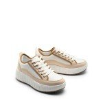 DREAM PAIRS Women's Chunky Platform Sneakers - Brown/White