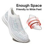 Lucky Step Women's Rhinestone Slip-On Walking Shoes