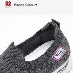 Sunnysweet Women's Slip-On Walking Sneakers - Grey