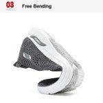 Sunnysweet Women's Slip-On Walking Sneakers - Grey