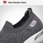 Sunnysweet Women's Slip-On Walking Sneakers - Grey