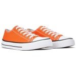 Women's Lightweight Canvas Lace-Up Sneakers in Orange