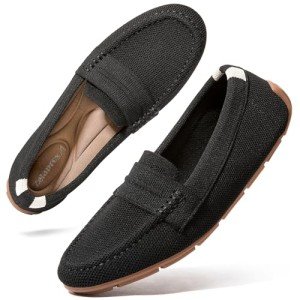 Comfortable Black Loafer Shoes for Women