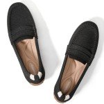 Comfortable Black Loafer Shoes for Women