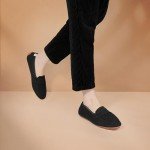 Comfortable Black Loafer Shoes for Women