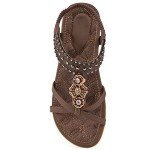 Bohemian Jeweled Flat Sandals for Women