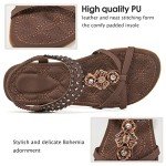 Bohemian Jeweled Flat Sandals for Women