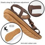 Bohemian Jeweled Flat Sandals for Women