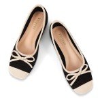 Chic Two-Tone Cap Toe Ballet Flats for Women