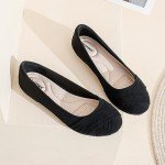Wide Width Women's Dress Slip-On Ballet Flats