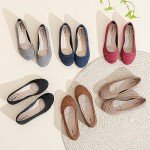 Wide Width Women's Dress Slip-On Ballet Flats