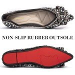 Silver Bowknot Pointed Toe Women’s Flats