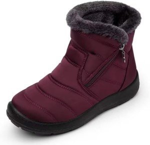 Women's Warm Fur-Lined Winter Snow Ankle Boots