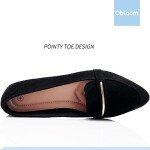 Women's Pointy Toe Faux Suede Loafer Flats