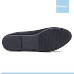 Round Toe Black Ballet Flats for Women