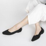 Zelaprox Women's Comfort Knit Ballet Flats - Black