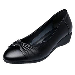 Lightweight Black Pointed Toe Flat Shoes for Women