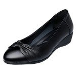 Lightweight Black Pointed Toe Flat Shoes for Women
