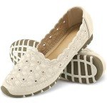 Aomigoct Women’s Comfortable Closed Toe Ballet Flats