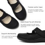 Oviaric Women's Black Mary Jane Comfort Flats
