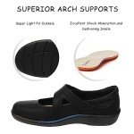 Oviaric Women's Black Mary Jane Comfort Flats