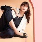 Comfortable Black PU Leather Ballet Flats for Women