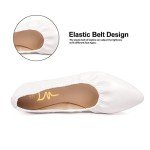 White Foldable Ballet Flats for Women, Size 9