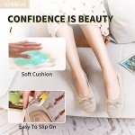 Comfortable Women's Lace-Up Ballet Flats in Beige