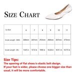 White Foldable Ballet Flats for Women, Size 9
