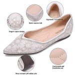 Silvery Rhinestone Pointed Toe Flats for Women