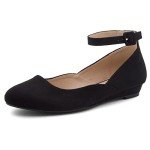 Women's Low Wedge Ankle Strap Flat Shoes