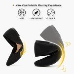 Women's Black Mesh Pointed-Toe Flats with Memory Foam
