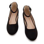 Women's Low Wedge Ankle Strap Flat Shoes