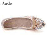 Anxle Women's Bling Rhinestone Foldable Ballet Flats